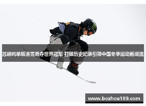 苏翊鸣单板滑雪勇夺世界冠军 打破历史纪录引领中国冬季运动新潮流