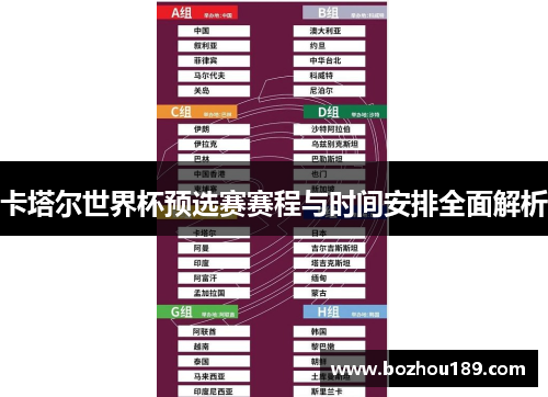 卡塔尔世界杯预选赛赛程与时间安排全面解析